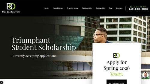 Bloc One Services, LLC Triumphant Student Scholarship