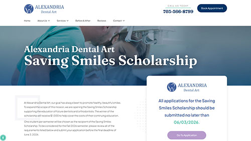 Alexandria Dental Art Saving Smiles Scholarship