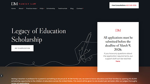 DM Family Law Legacy of Education Scholarship